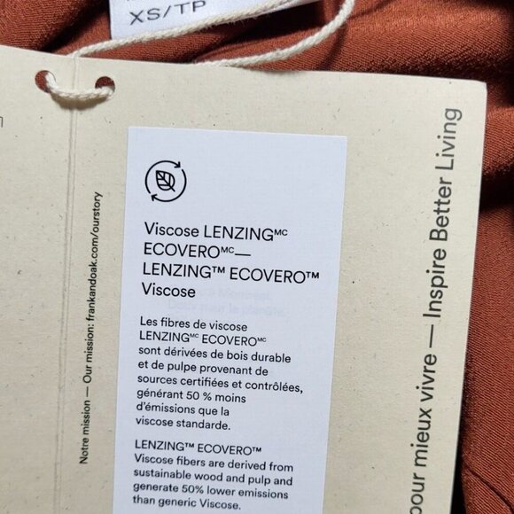 Frank And Oak Women's Size XS Long Sleeve Camp Collar Blouse - Picture 8 of 9